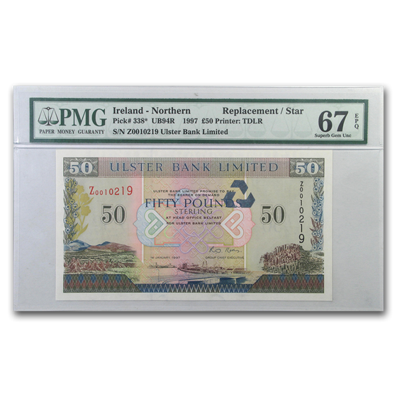 1997 Northern Ireland 50 Pounds CU-67 EPQ PMG 1997 Northern Ireland 50 Pounds CU-67 EPQ PMG